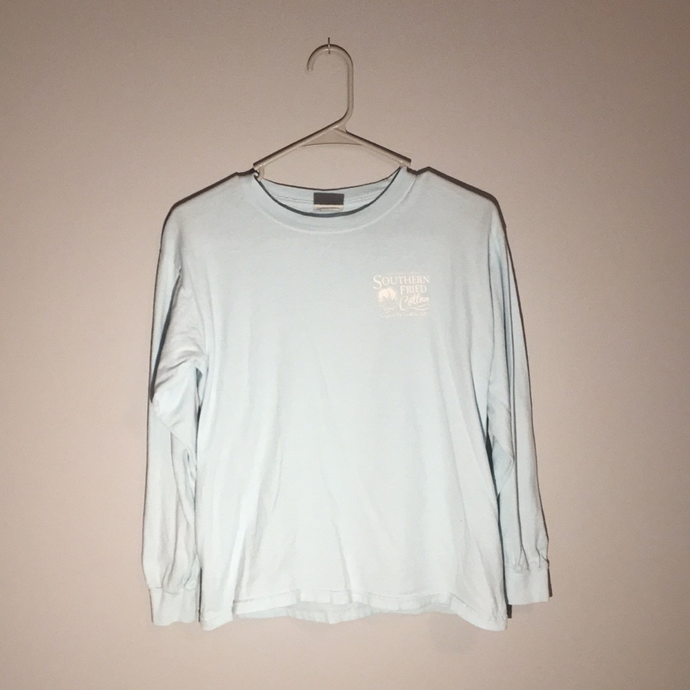 Southern Fried Cotton Long Sleeve T-Shirt With Pig